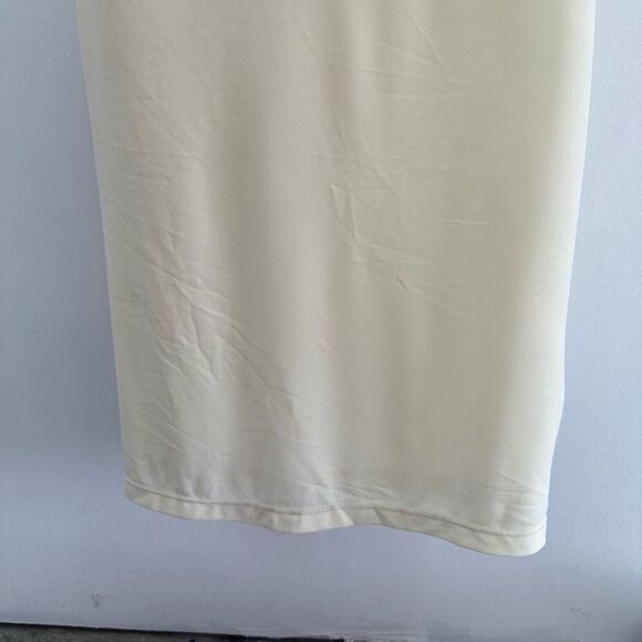 Zara Women’s Rare Blogger Fave Pale Butter Yellow Cream Jersey Halter Ruched Max - Picture 13 of 16